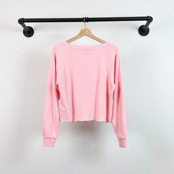 NWT Wildfox Crystal Rose Airbrushed Leopard Crop Sweatshirt - Picture 8 of 9